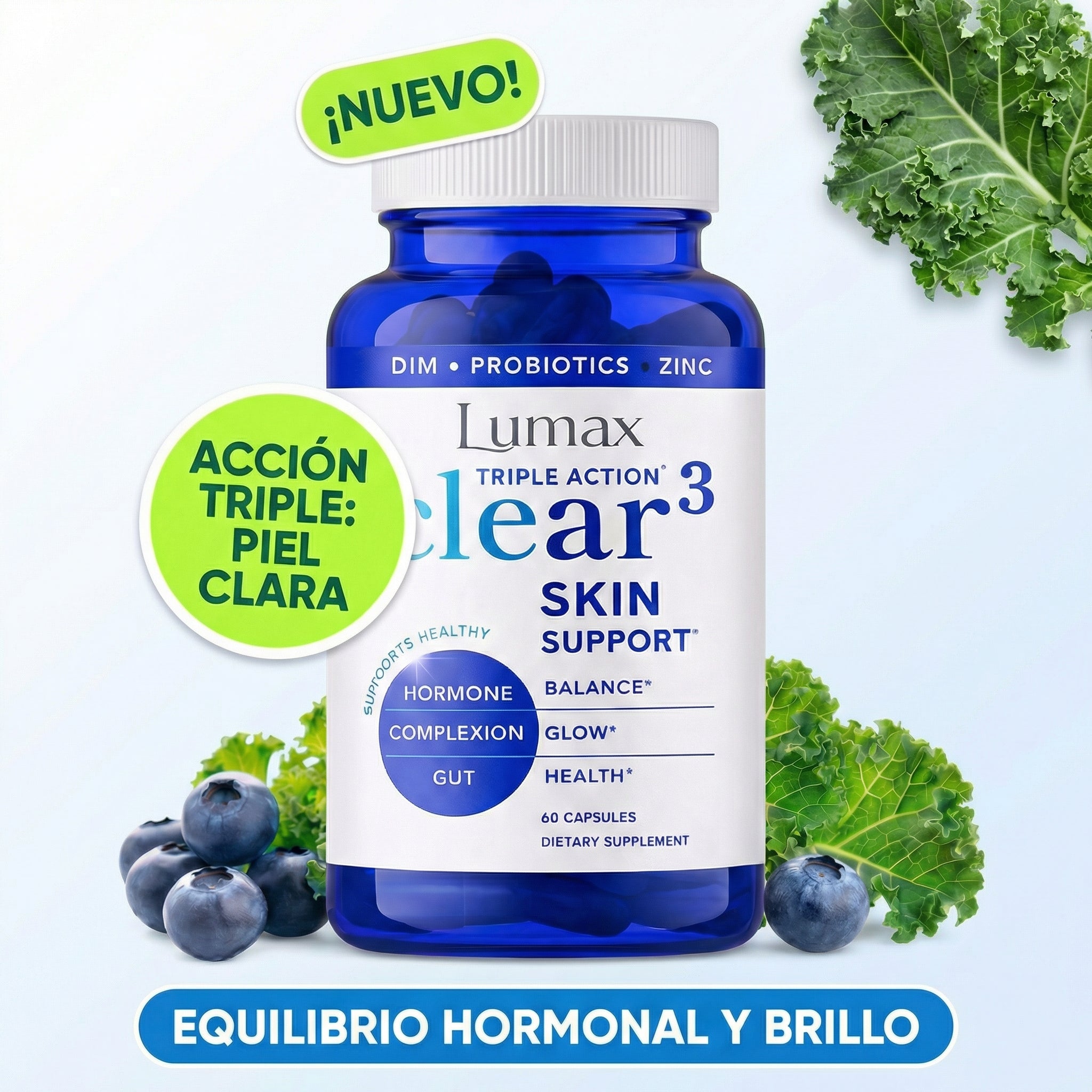 Skin Clear-3 | Reduce Brotes  y Controla el Acné Recurrente